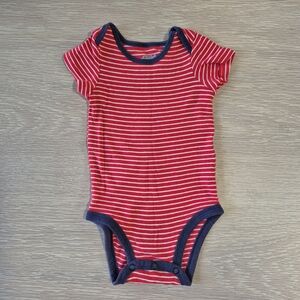 Infant 0-3 Months Carter's Child of Mine Red and White Striped Bodysuit